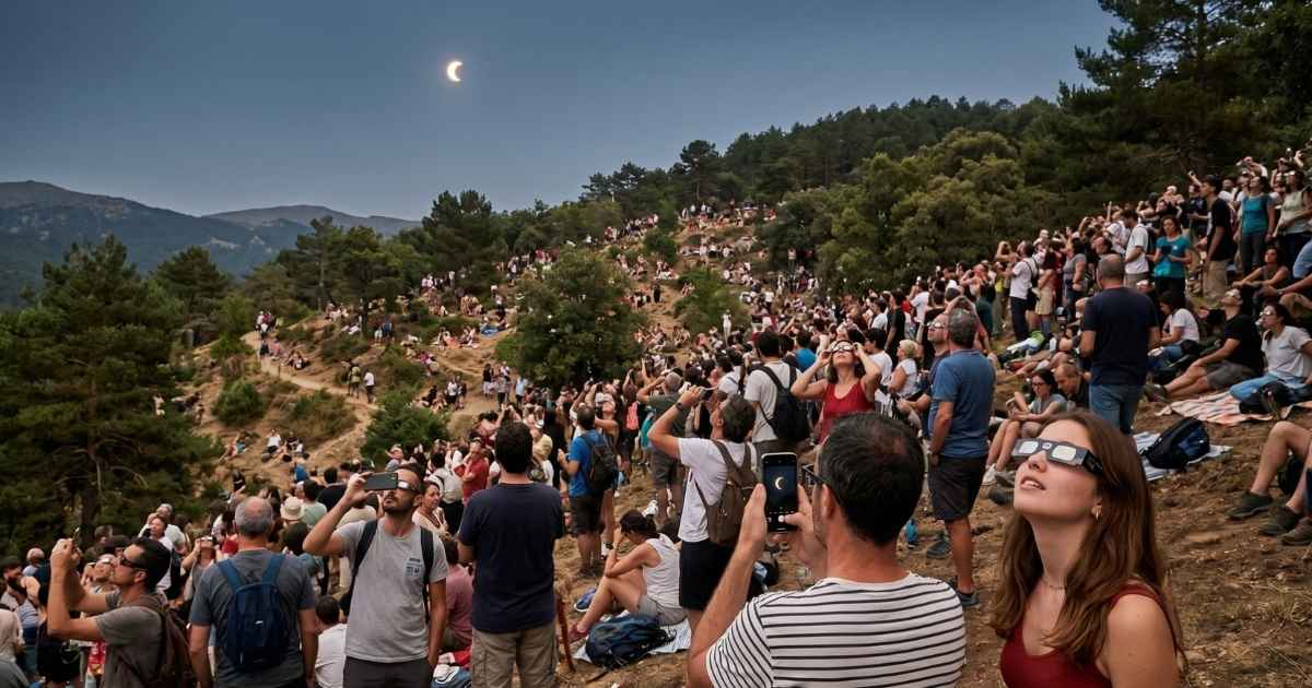 Vrees voor golf bosbranden tijdens zonsverduistering: honderdduizenden trekken de Spaanse natuur in
