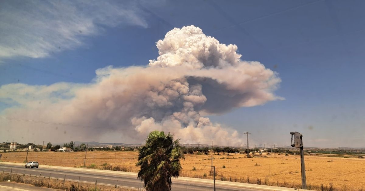 Bosbrand bij Tamarite in Huesca verwoest meer dan 2.000 hectare: drie dorpen geëvacueerd