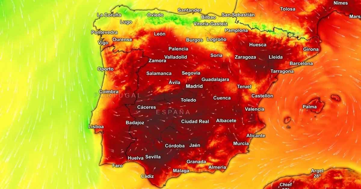 AEMET-weerdienst waarschuwt voor nieuwe zinderende week in Spanje