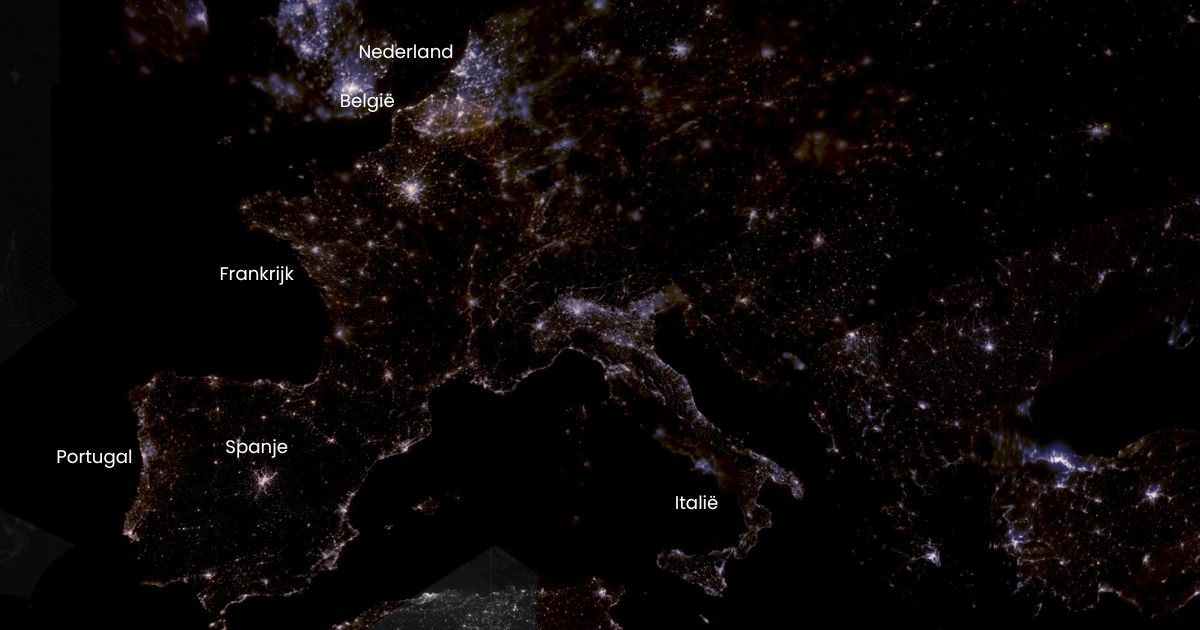 Dorpen in Spanje worden ’s nachts blauw: satelliet legt lichtvervuiling bloot