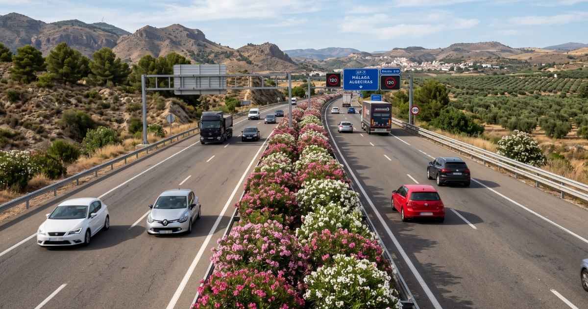 Waarom staan er overal oleanders langs de Spaanse snelweg? Dit zit erachter