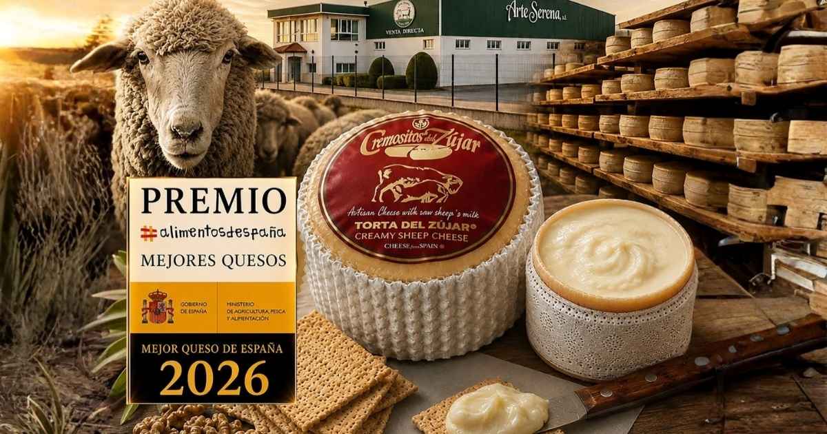 Cremositos del Zújar Torta del Zújar schapenkaas, winnaar Premio Alimentos de España Mejor Queso de España 2026