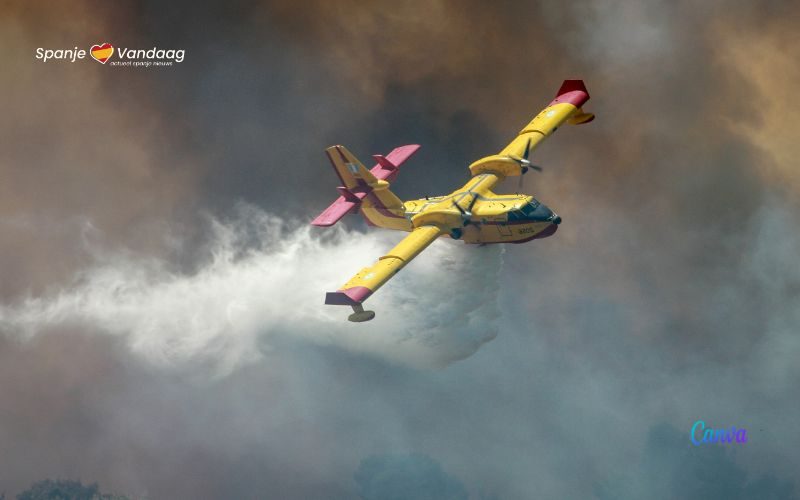 80-jarige man overleden door water uit een blusvliegtuig in Extremadura