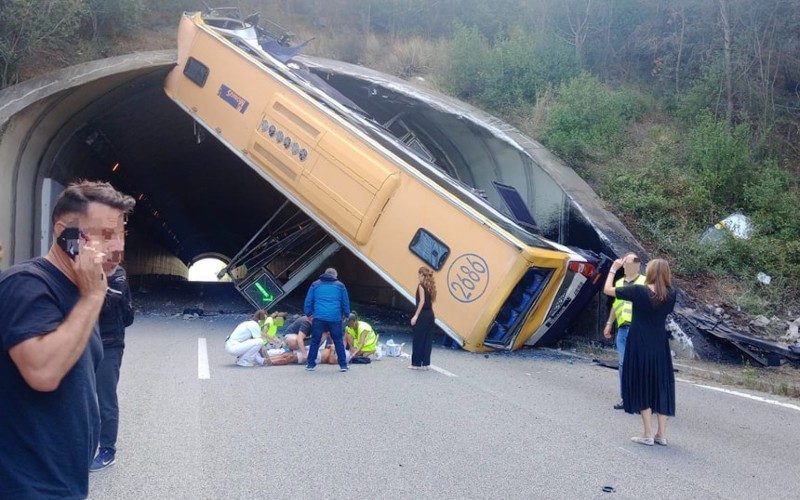 Ernstig busongeluk met 35 gewonden bij Pineda de Mar