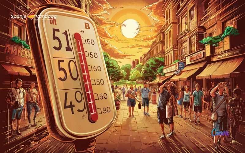 Temperaturen van 51, 50, 49 graden in Spanje … of is dat een fabel?