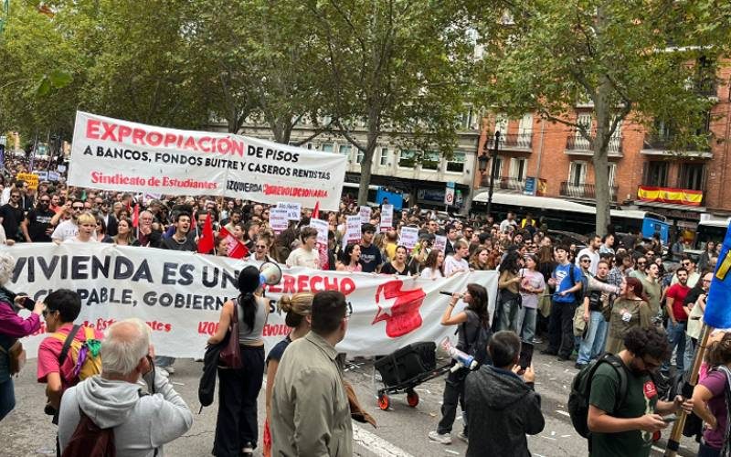 20.000 deelnemers aan groot protest tegen de stijging van de huurprijzen in Madrid