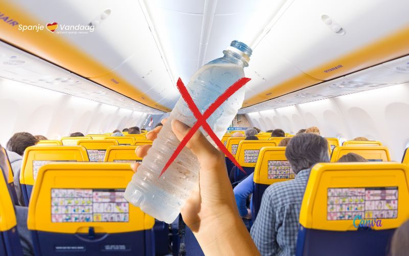 Heeft Ryanair echt een verbod ingevoerd op waterflesjes tijdens vluchten naar Spanje?