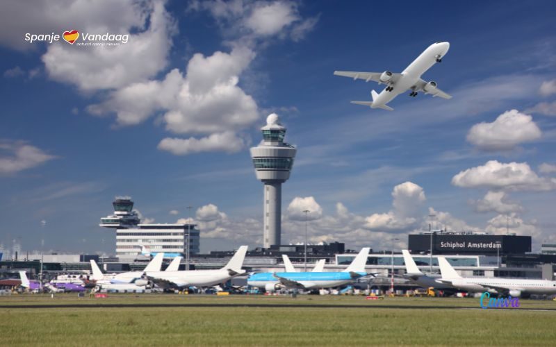 Spanje heeft het Verenigd Koninkrijk vervangen als topbestemming op Schiphol