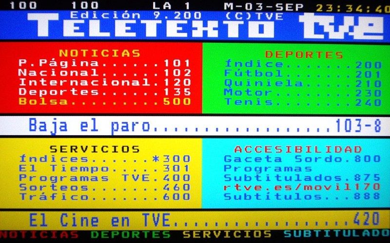 Miljoenen Spanjaarden maken regelmatig nog gebruik van teletekst